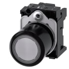 SIEMENS - Drucktaster, beleuchtet, 22mm, rund, Kunststoff, klar, Druckknopf