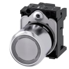 SIEMENS - Drucktaster, beleuchtet, 22mm, rund, Metall, hochglanz, klar