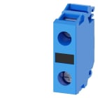 SIEMENS - Stützpunktklemme, blau, Schraubanschluss, für Frontplattenbefestigung