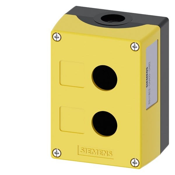 SIEMENS - Gehäuse für Befehlsgeräte, 22mm, rund, Kunststoff, gelb, 2 Befehlsstellen