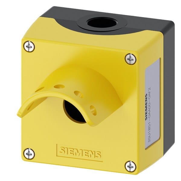 SIEMENS - Gehäuse für Befehlsgeräte, 22mm, rund, Metall, gelb, 1 Befehlstelle