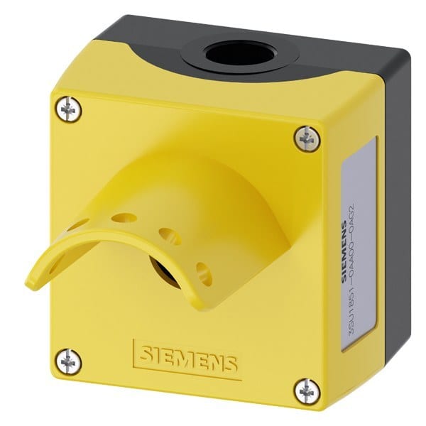 SIEMENS - Gehäuse für Befehlsgeräte, 22mm, rund, Metall, gelb, 1 Befehlstelle