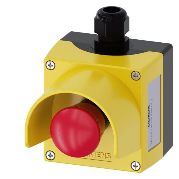 SIEMENS - AS-Interface-Gehäuse für Befehlsgeräte 22mm, Metall, gelb, Schutzkragen