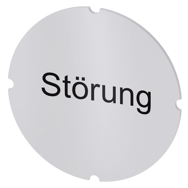 SIEMENS - Einlegeschild für Leuchtdrucktaster, rund, milchig, Beschriftung: Störung