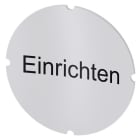 SIEMENS - Einlegeschild für Leuchtdrucktaster, rund, milchig, Beschriftung: Einrichten
