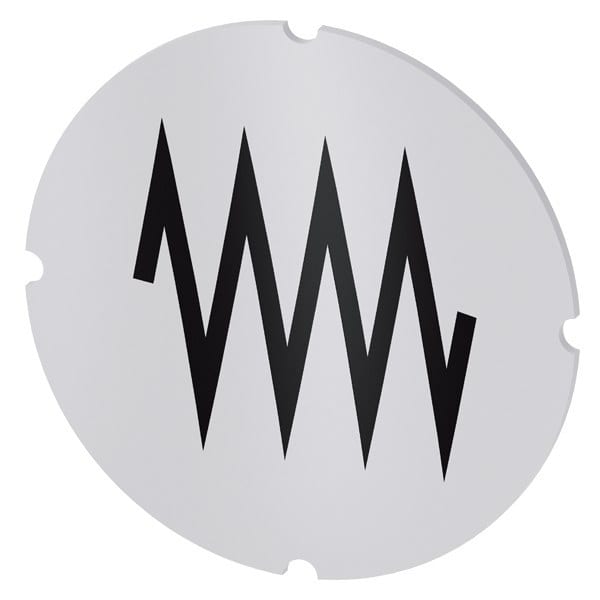 SIEMENS - Einlegeschild für Leuchtdrucktaster, rund, milchig, Symbol: Vorschub