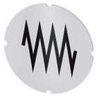 SIEMENS - Einlegeschild für Leuchtdrucktaster, rund, milchig, Symbol: Vorschub