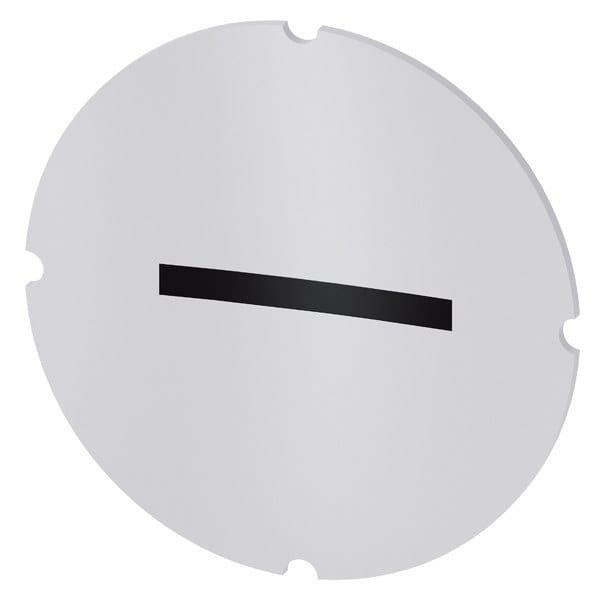 SIEMENS - Einlegeschild für Leuchtdrucktaster, rund, milchig, Symbol: Abnahme, minus
