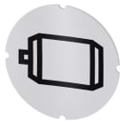 SIEMENS - Einlegeschild für Leuchtdrucktaster, rund, milchig, Symbol: Elektromotor