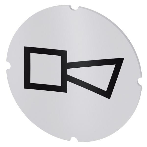 SIEMENS - Einlegeschild für Leuchtdrucktaster, rund, milchig, Symbol: Hupe