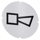 SIEMENS - Einlegeschild für Leuchtdrucktaster, rund, milchig, Symbol: Hupe