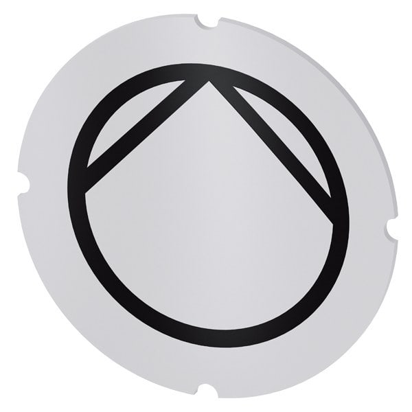 SIEMENS - Einlegeschild für Leuchtdrucktaster, rund, milchig, Symbol: Pumpe
