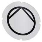 SIEMENS - Einlegeschild für Leuchtdrucktaster, rund, milchig, Symbol: Pumpe