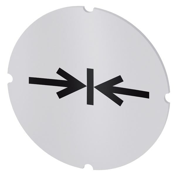 SIEMENS - Einlegeschild für Leuchtdrucktaster, rund, milchig, Symbol: Spannen