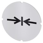 SIEMENS - Einlegeschild für Leuchtdrucktaster, rund, milchig, Symbol: Spannen