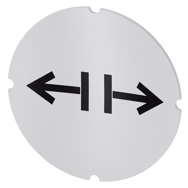 SIEMENS - Einlegeschild für Leuchtdrucktaster, rund, milchig, Symbol: lösen