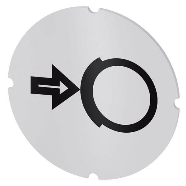 SIEMENS - Einlegeschild für Leuchtdrucktaster, rund, milchig, Symbol: Bremsen