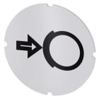 SIEMENS - Einlegeschild für Leuchtdrucktaster, rund, milchig, Symbol: Bremsen