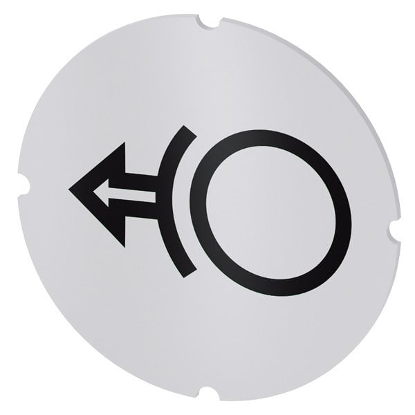 SIEMENS - Einlegeschild für Leuchtdrucktaster, rund, milchig, Symbol: Bremsen lösen