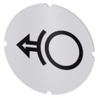 SIEMENS - Einlegeschild für Leuchtdrucktaster, rund, milchig, Symbol: Bremsen lösen