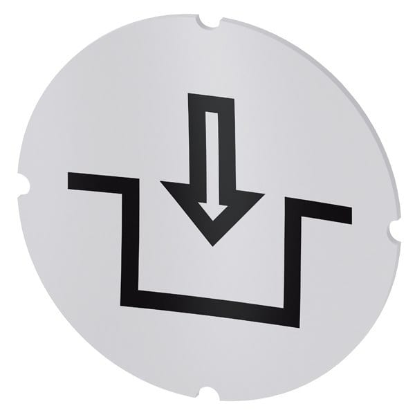 SIEMENS - Einlegeschild für Leuchtdrucktaster, rund, milchig, Symbol: Verriegeln