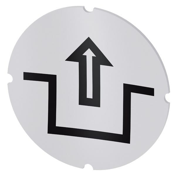 SIEMENS - Einlegeschild für Leuchtdrucktaster, rund, milchig, Symbol: Entriegeln