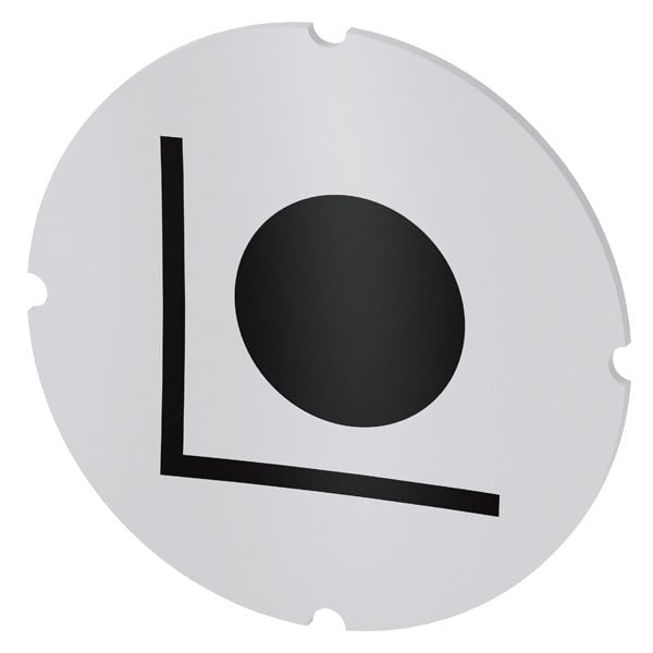 SIEMENS - Einlegeschild für Leuchtdrucktaster, rund, milchig, Symbol: Einrichten