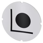 SIEMENS - Einlegeschild für Leuchtdrucktaster, rund, milchig, Symbol: Einrichten
