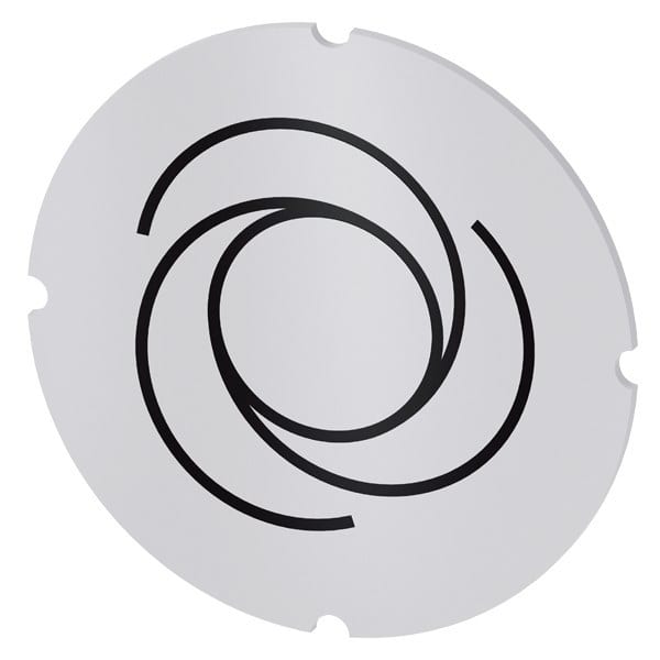 SIEMENS - Einlegeschild für Leuchtdrucktaster, rund, milchig, Symbol: automatischer Ablauf