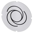 SIEMENS - Einlegeschild für Leuchtdrucktaster, rund, milchig, Symbol: automatischer Ablauf