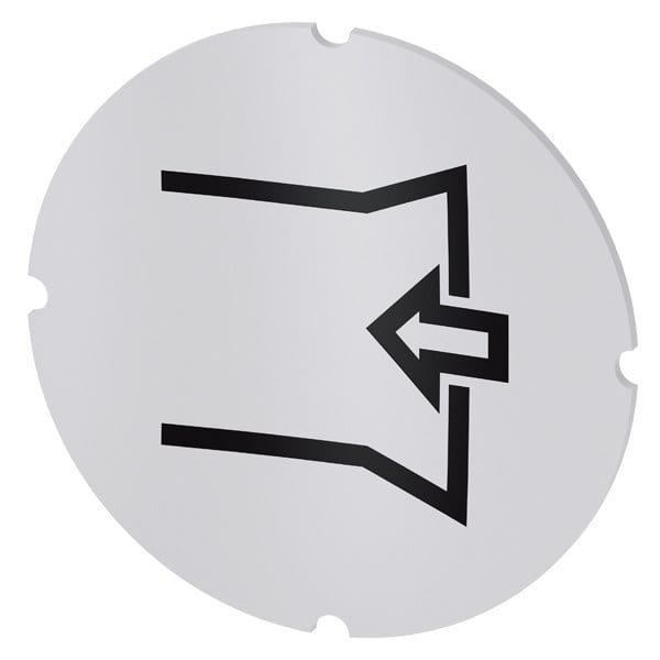 SIEMENS - Einlegeschild für Leuchtdrucktaster, rund, milchig, Symbol: Saugen