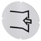 SIEMENS - Einlegeschild für Leuchtdrucktaster, rund, milchig, Symbol: Saugen