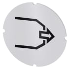 SIEMENS - Einlegeschild für Leuchtdrucktaster, rund, milchig, Symbol: Blasen