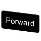 SIEMENS - Bezeichnungsschild 12,5x27mm, Schild schwarz, Beschriftung: Forward