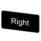 SIEMENS - Bezeichnungsschild 12,5x27mm, Schild schwarz, Beschriftung: Rechts