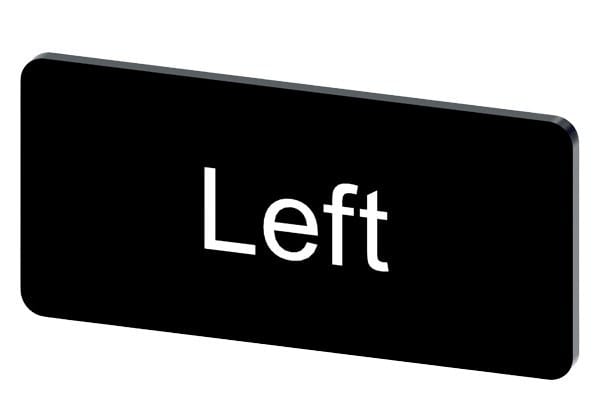 SIEMENS - Bezeichnungsschild 12,5x27mm, Schild schwarz, Beschriftung: Links