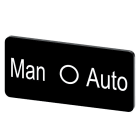 SIEMENS - Bezeichnungsschild 12,5x27mm, Schild schwarz, Beschriftung: Man-O-Auto