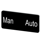 SIEMENS - Bezeichnungsschild 12,5x27mm, Schild schwarz, Beschriftung: MAN Auto