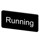 SIEMENS - Bezeichnungsschild 12,5x27mm, Schild schwarz, Beschriftung: Running