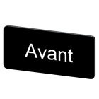SIEMENS - Bezeichnungsschild 12,5x27mm, Schild schwarz, Beschriftung: AVANT
