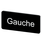 SIEMENS - Bezeichnungsschild 12,5x27mm, Schild schwarz, Beschriftung: GAUCHE