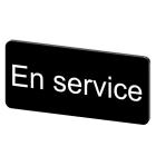 SIEMENS - Bezeichnungsschild 12,5x27mm, Schild schwarz, Beschriftung: En Service