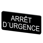 SIEMENS - Bezeichnungsschild 12,5x27mm, Schild schwarz, Beschriftung: Arret DURGENCE