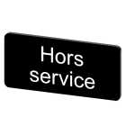SIEMENS - Bezeichnungsschild 12,5x27mm, Schild schwarz, Beschriftung: HORS Service