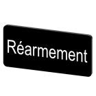 SIEMENS - Bezeichnungsschild 12,5x27mm, Schild schwarz, Beschriftung: REARMEMENT
