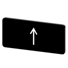 SIEMENS - Bezeichnungsschild 12,5x27mm, Schild schwarz, Symbol: Pfeilrichtung nach oben