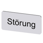 SIEMENS - Bezeichnungsschild 12,5x27mm, Schild silber, Beschriftung: Störung