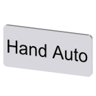 SIEMENS - Bezeichnungsschild 12,5x27mm, Schild silber, Beschriftung: Hand Auto