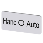 SIEMENS - Bezeichnungsschild 12,5x27mm, Schild silber, Beschriftung: Hand O Auto