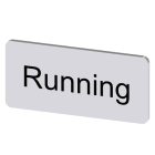 SIEMENS - Bezeichnungsschild 12,5x27mm, Schild silber, Beschriftung: Running